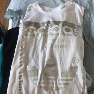 White and silver adidas shirt